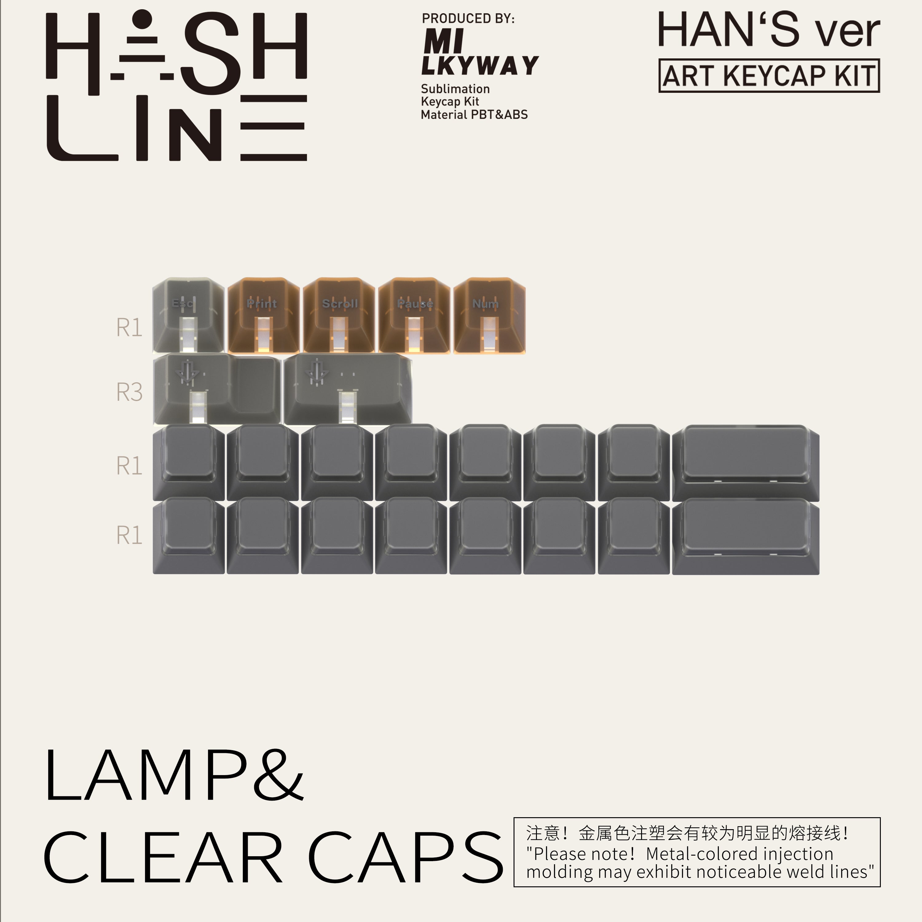 [IN STOCK]Keycaps-MW Hash line