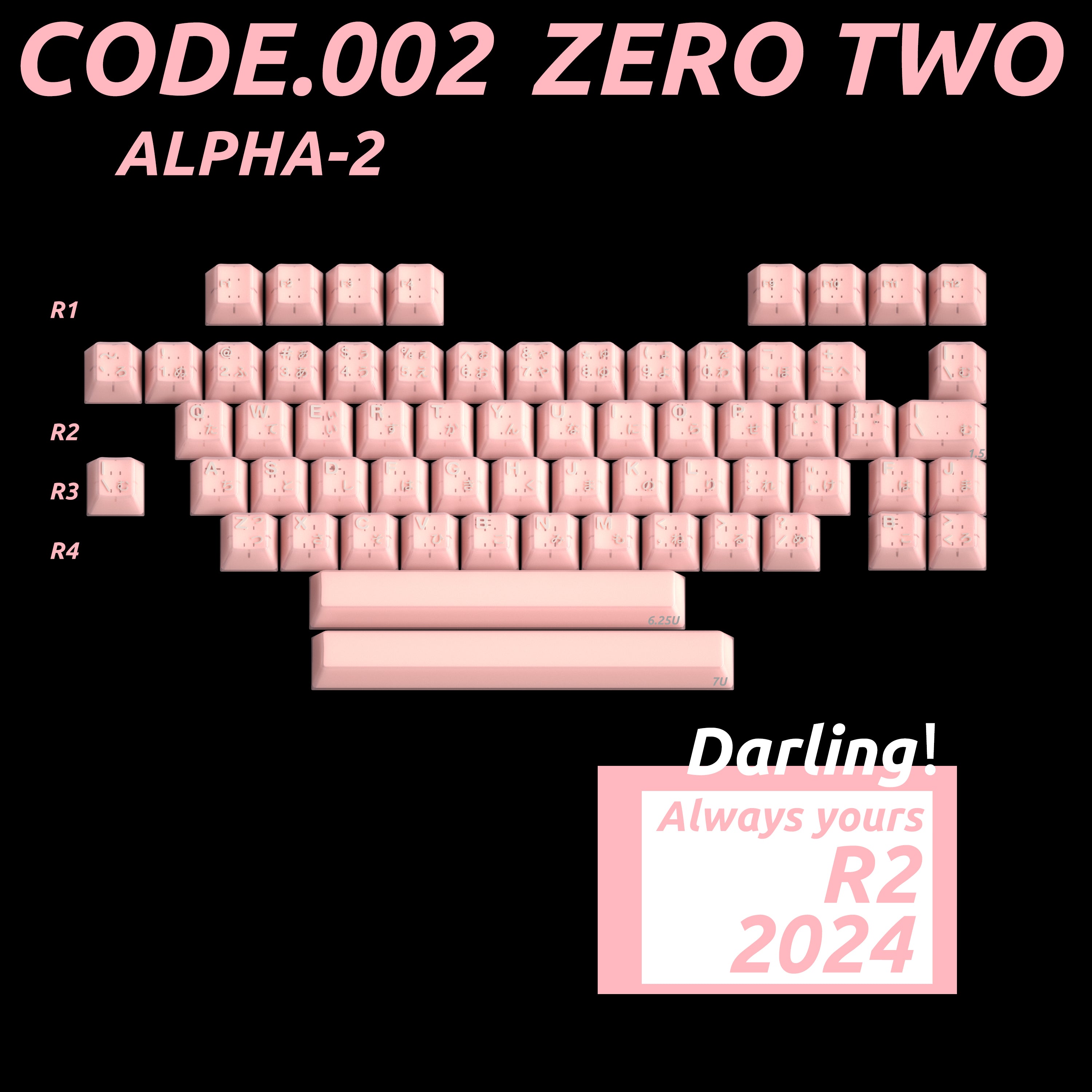 [IN STOCK]Keycaps-MW Zero Two 02 R2