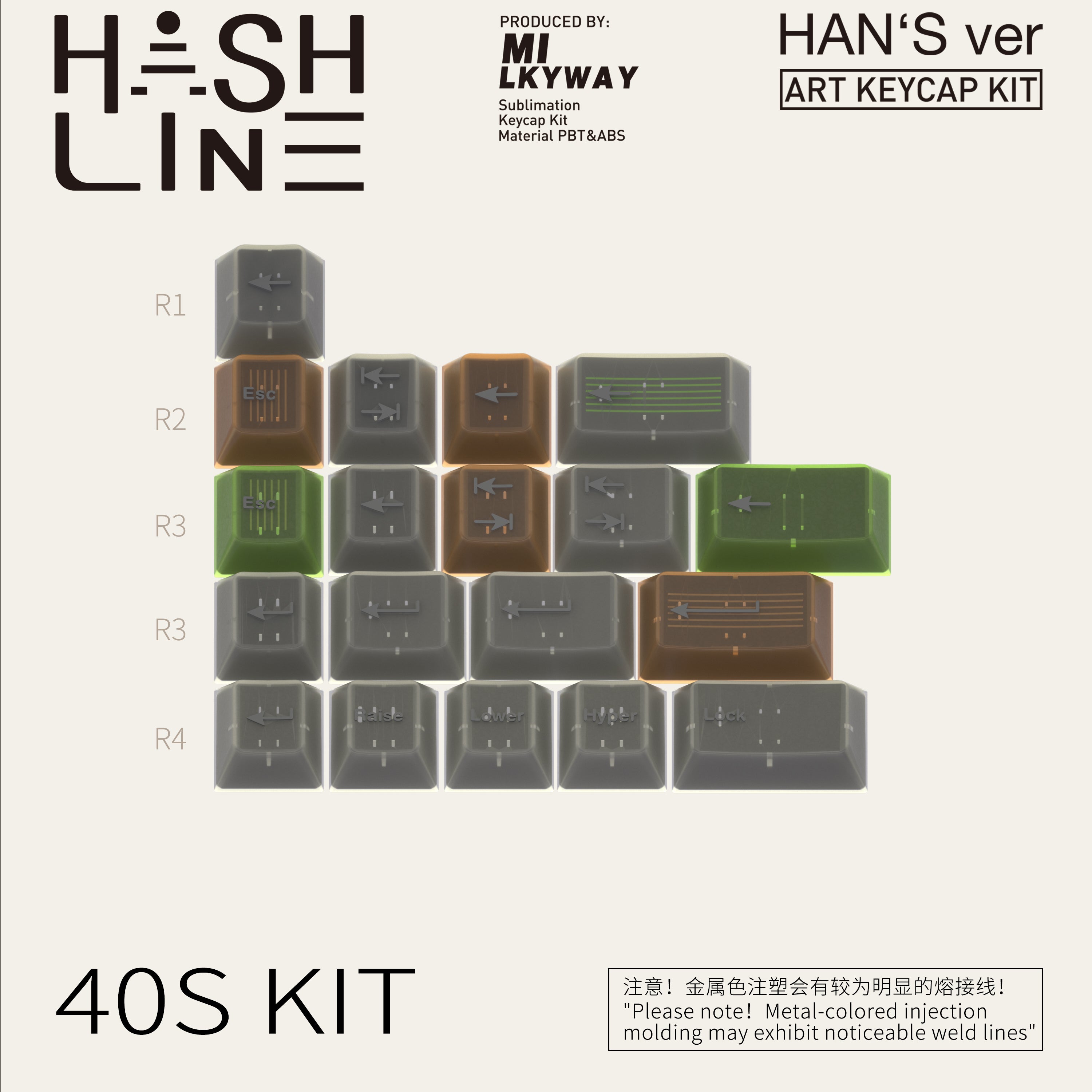 [IN STOCK]Keycaps-MW Hash line