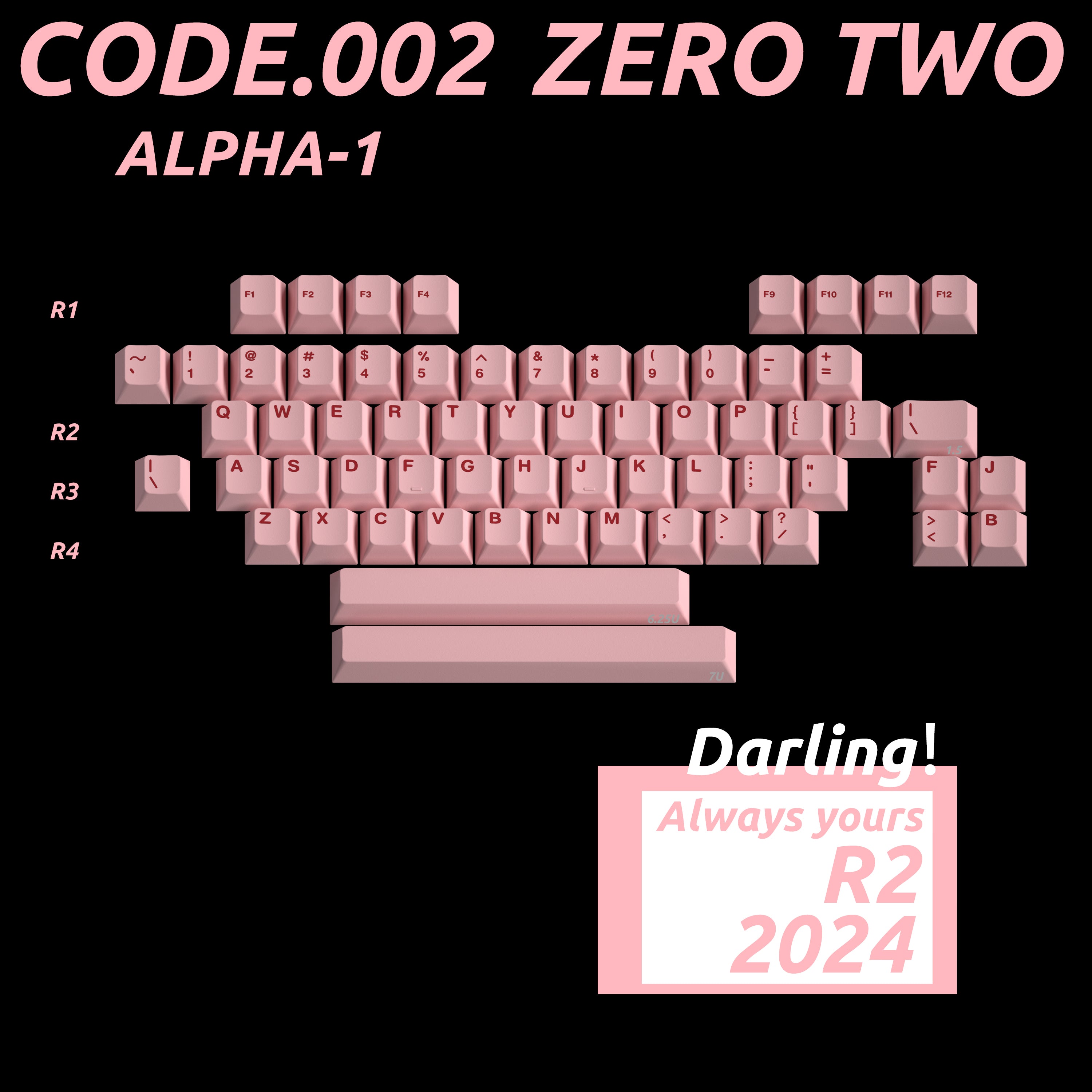 [IN STOCK]Keycaps-MW Zero Two 02 R2